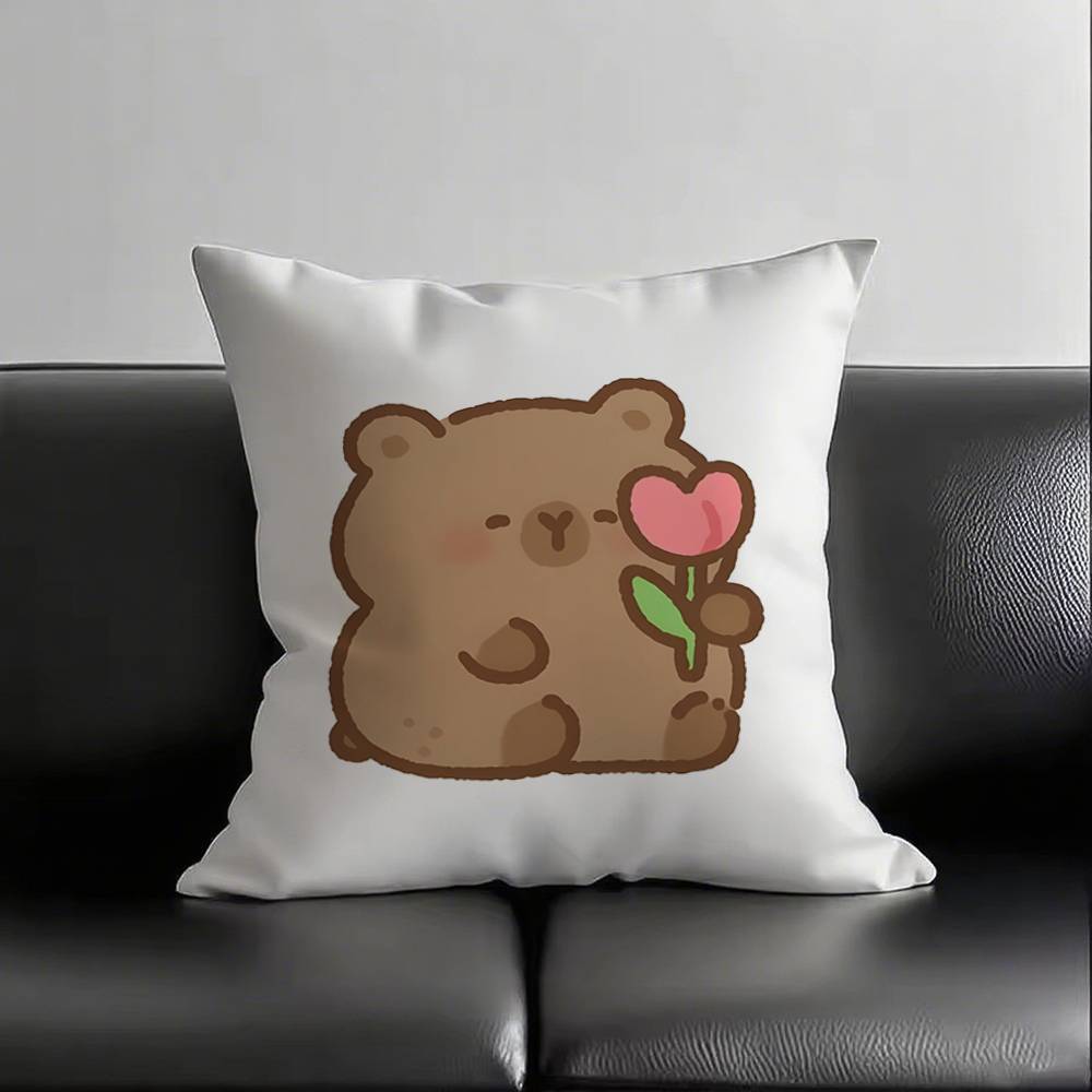 1pc Kawaii Cute Collection Pillow Case Square Bedroom Sofa Leisure Comfort Cushion Car Living Room Home Decoration