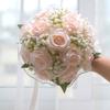 Realistic Multicolor Rose Bouquet Romantics Bridesmaids Flower Arrangement for Wedding Ceremony