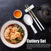 Portable Cutlery Set Stainless Steel Tableware Anti Corrosion Non Slip Anti Fading Chopsticks Spoon for Outdoor
