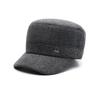Winter hat Men's fleece cold-proof and warm flat-top hat Grandpa woolen thickened ear protector duck tongue cotton hat