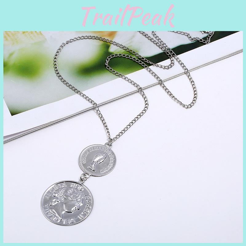 Coin Round Pendant Necklace With Alloy And Electroplated Finish For Use Everyday