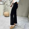 Autumn 2025 Women's Retro High-Waist Slimming Wide-Leg Jeans for Petite Pear-Shaped Figures