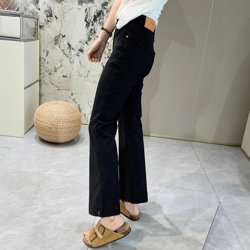 Autumn 2025 Women's Retro High-Waist Slimming Wide-Leg Jeans for Petite Pear-Shaped Figures