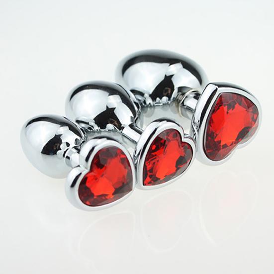 Liebe Herz Strass Edelstahl Anal Plug Prostata Massage Erwachsene Sex Spielzeug
