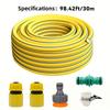 10/20/30m Heavy-Duty Rubber Garden Hose - Scratch & Wear Resistant, Leak-Proof, All-Season for Home, Balcony & Car Washing