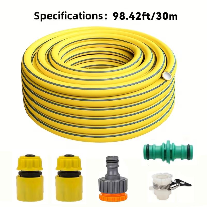 10/20/30m Heavy-Duty Rubber Garden Hose - Scratch & Wear Resistant, Leak-Proof, All-Season for Home, Balcony & Car Washing