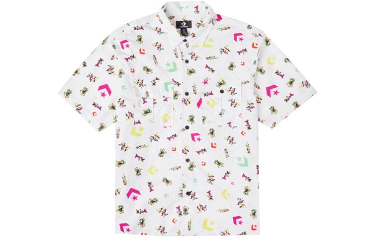 Converse Shirts Men s White Lapel Moderate Other 10023152-A01 L