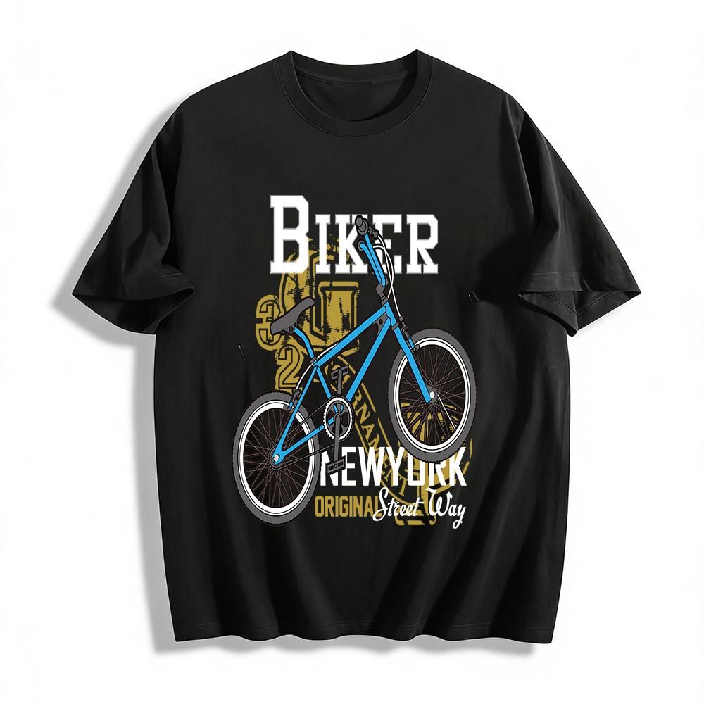 

Винтажная футболка с принтом BMX Велосипедная культура Уличный повседневный топ Футболка из чистого хлопка XXS