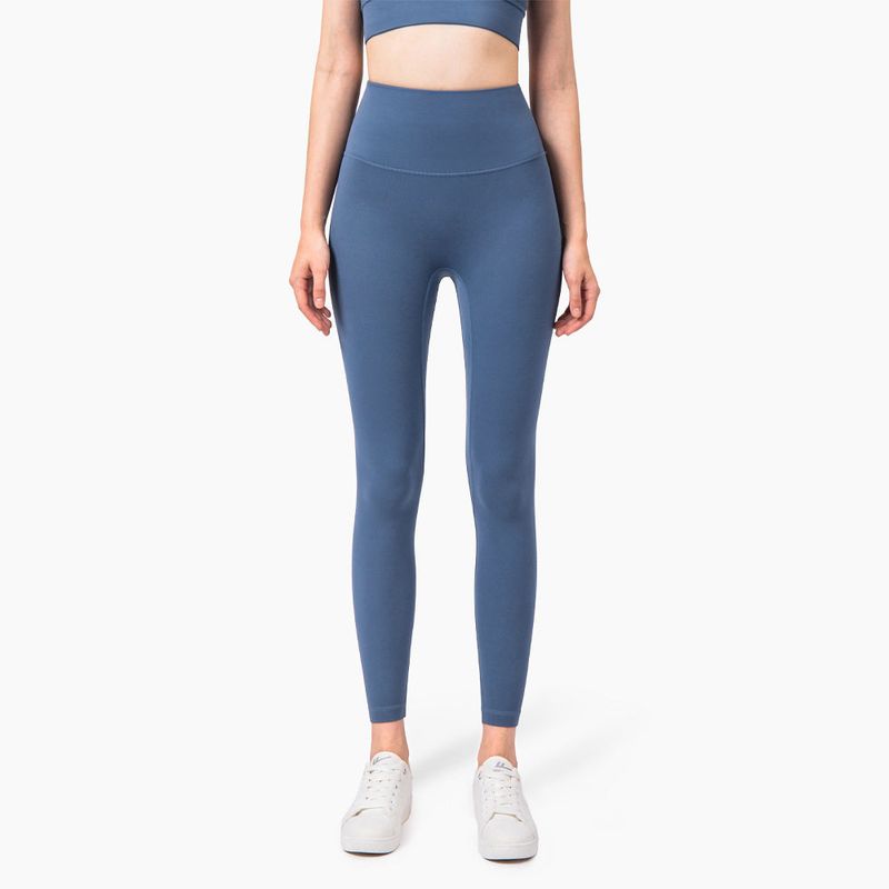 

Fashion High Waist Anti-Flanging New Yoga Pants Tights Brand New No Embarrassment One-Piece Hip Lifting Peach Pants Ink Blue M (Recommended Within 52.5-57.5kg