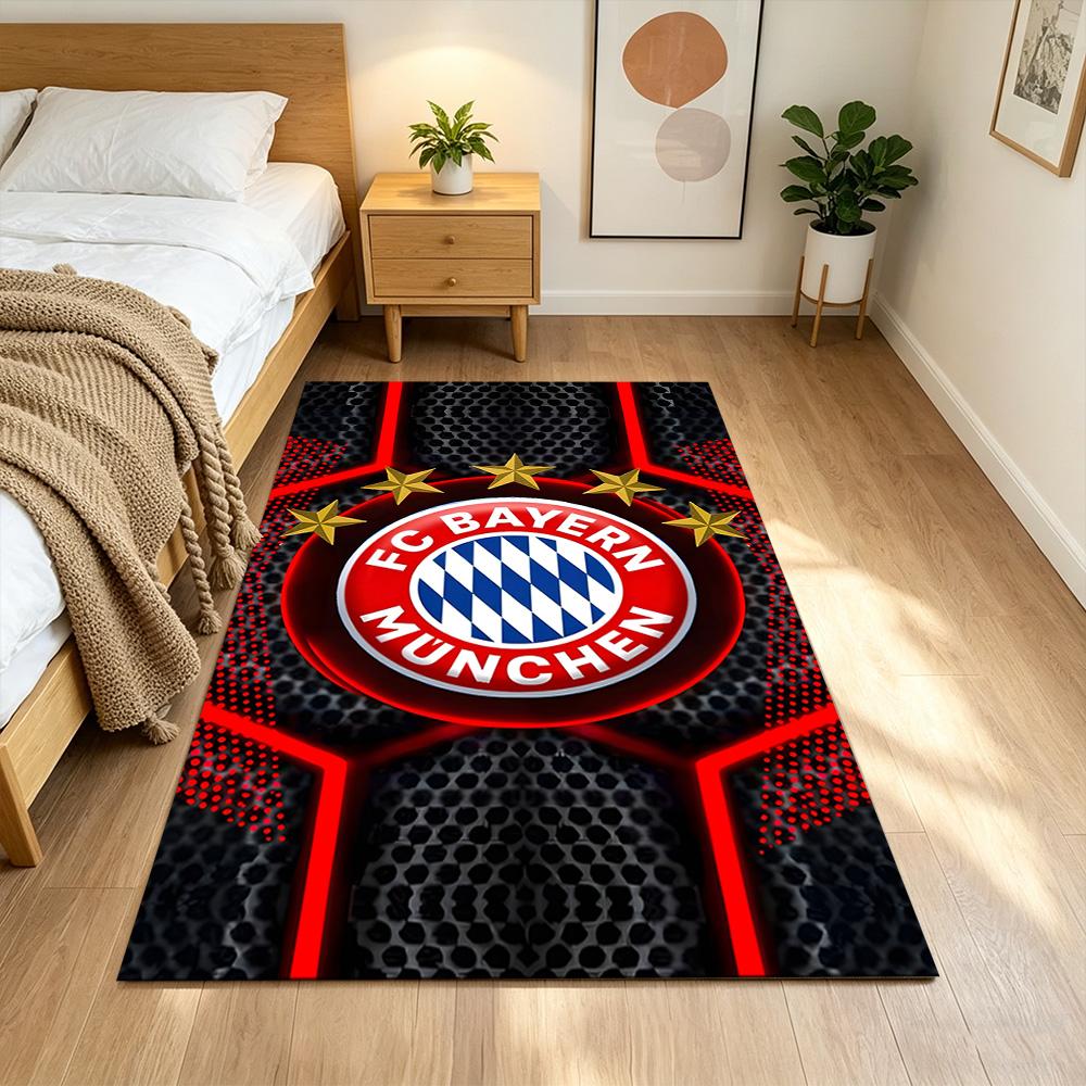 Bayern Munich Football Club Portable Floor Mat Soft Plush Water-resistant & Washable Kitchen & Bathroom Use Cute Cartoon Pattern Holiday Home Gift