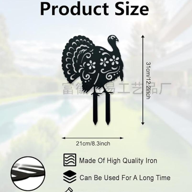 Cross Metal Ground Insert Sign for Garden Decoration