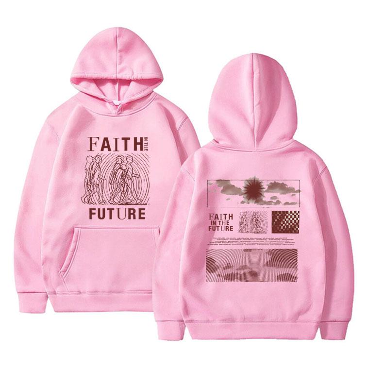 Faith In The Future Concert Print Hoodie Male Art Aesthetic Oversized Hooded Sweatshirt Men's Casual Vintage Pullover Hoodies