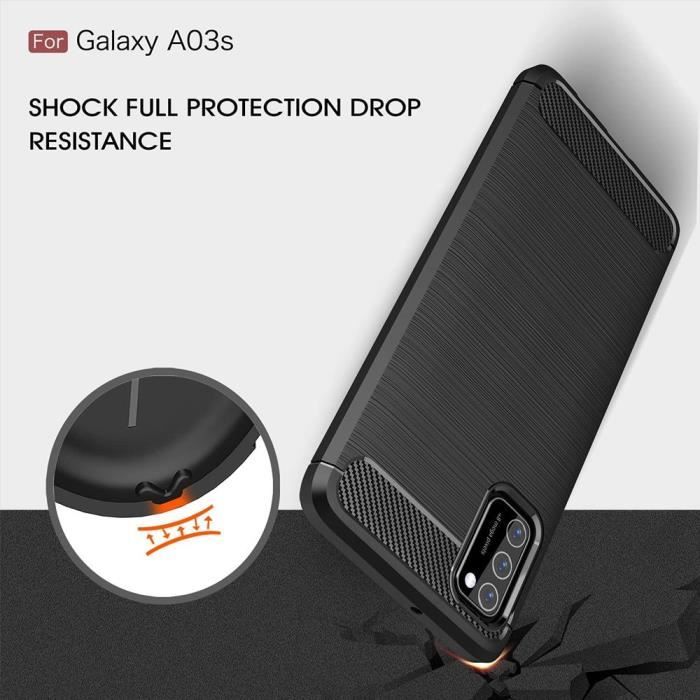 Protective Case for Samsung A03S - PROSHOP - Steel Lines Pattern - Black