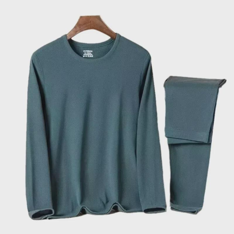 Delong Men's Thermal Underwear Set - Antibacterial, Warm Autumn & Winter Base Layer