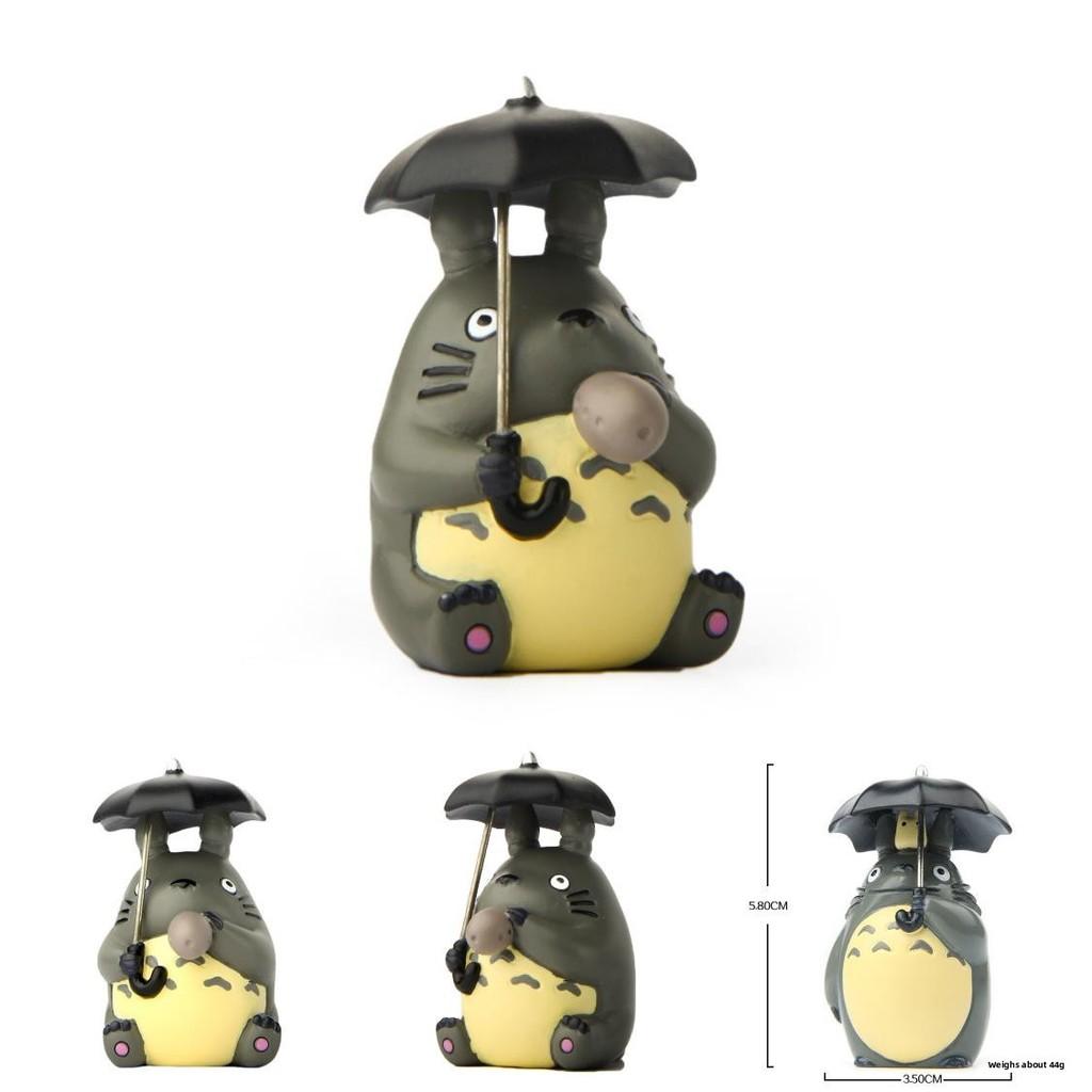Resin Cartoon My Neighbor Totoro With Umbrella Design Miniature Garden Decor