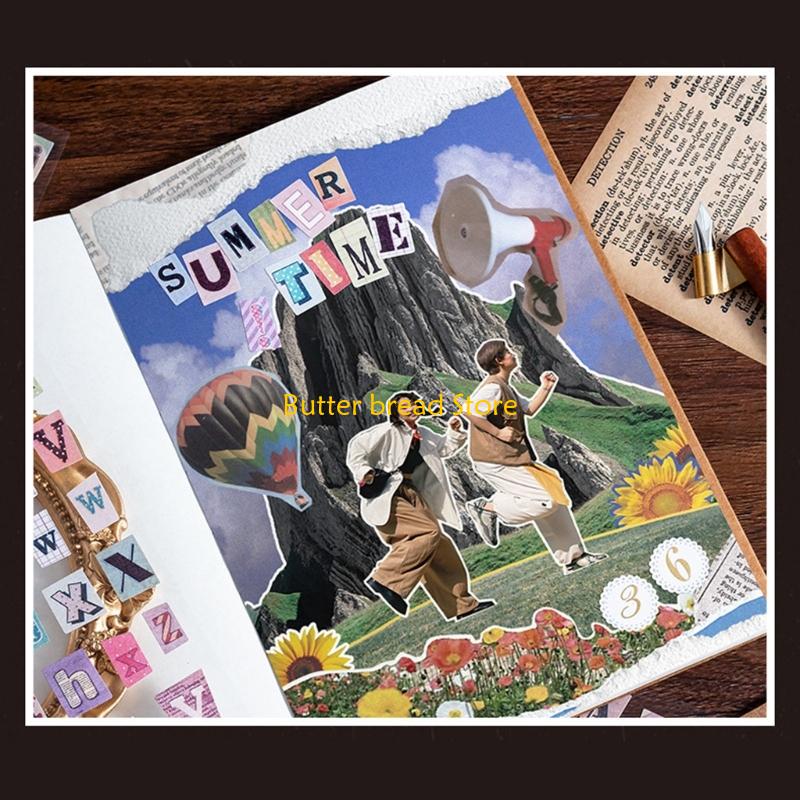 W89C Letter and Number Sticker Decorative Journaling Sticker For Notebook Journaling