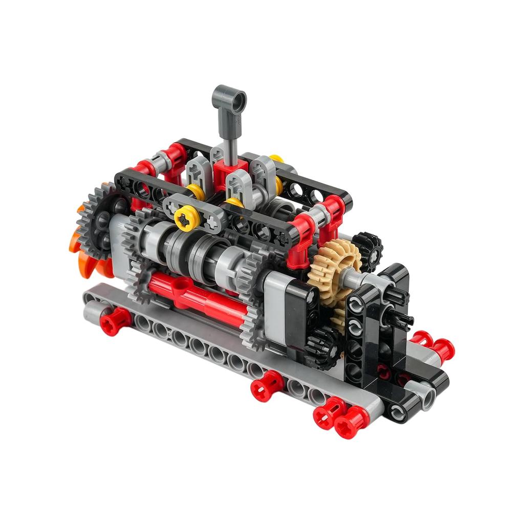 MOC High Tech Speed Manual Gearbox Model Building Blocks Kit 8883 M Motor Power Function DIY Transmission STEM Puzzle Toy Gift for 4/5/6 Boys/Adults(6
