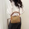 Damentasche neue kleine quadratische Tasche karierte Handtasche Kissen-Tasche Cord Messenger Bag Mode