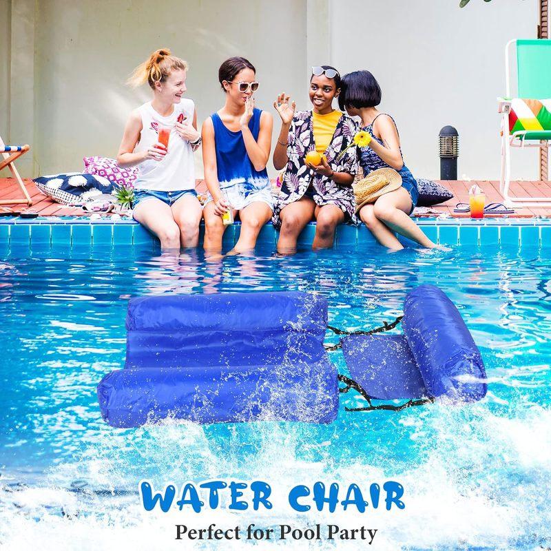 1pc Adult Inflatable Pool Chair - Durable Floating Design,Lightweight Portable for Pool,Lake,Beach Vacations & Summer Swimming