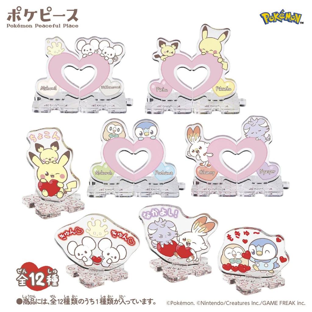TAKARA TOMY Акрилові стенди PokePeace, що з'єднуються, Mellow Heart BOX Pokémon - -
