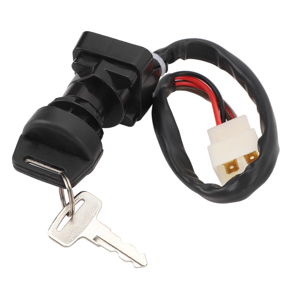 Ignition Key Switch 4 Wires Long Lifespan Smooth Performance Replacement for Polaris Trail Blazer 250 1999