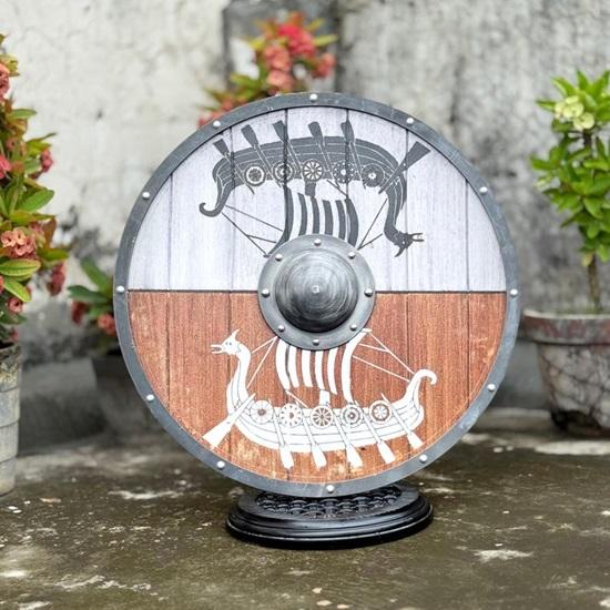 

Легендарная модель скандинавского корабля викингов ручной работы, деревянная реплика, аутентичный скандинавский морской декор, коллекционный предмет