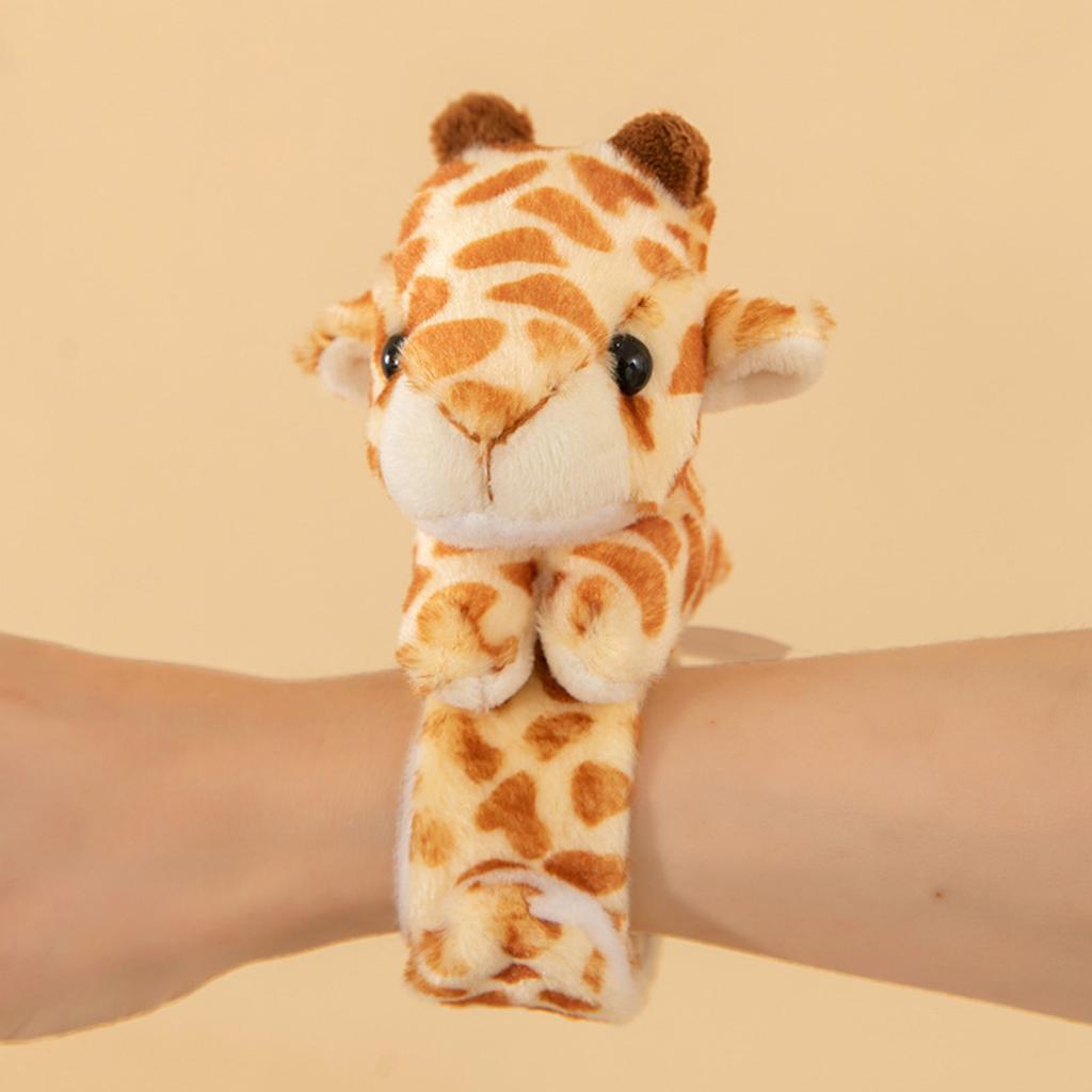 Adorable Plush Slap Bracelet Stuffed Animal Hugger Wristband Comfortable Snap Wrist Band for Kids Role Play Accessory