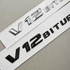 3D ABS Car Styling Logo V12 BITURBO Badge Side Fender Emblem Decal For  Benz S680 GLS600 AMG S65 SL65 G63 G65 Accessory