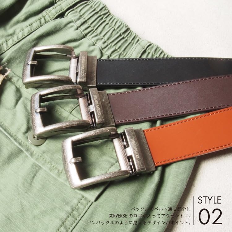 [Converse] Men's Belt with Auto-Lock Buckle, 35mm, Casual Belt, 5CV4145 (brown)