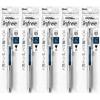 5 Pentel Ballpoint Pens Gel Ink Gel Infree 0.5mm Clear Shaft XBLN75TL-CA Blue Black