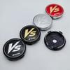 4 szt. JDM VS W Emblemat z Logo Worka Odznaka Nakładki na Środki Kół Samochodowych Średnica Zewnętrzna 60MM Średnica Wewnętrzna 56MM Nakładki na Piasty Kół Pokrywa Piasty Pokrywa Pyłu Akcesoria Samochodowe