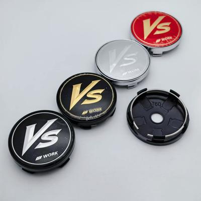 4pcs JDM VS W Work Logo Emblem Badge Car Wheel Center Caps OD 60MM ID 56MM Wheels Hub Cap Rim Hubcaps Dust Cover Car Accessories