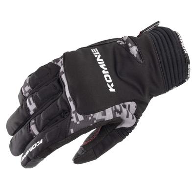 KOMINE Luvas de Inverno para Motocicleta Carthage C L 1010 Para e Primavera Impermeável Proteção Contra Frio Material Elástico - Preto/Digital GK-801 Outono, Inverno,