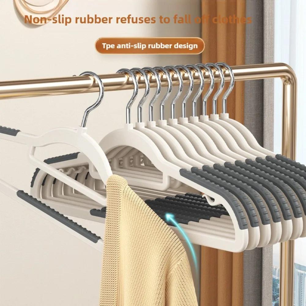 10-20PCS Trend Wide Shoulder No Trace Clothes Hangers Home and Closet Storage Anti-Slip Thickened Plastic Hanger Dry and Wet Use