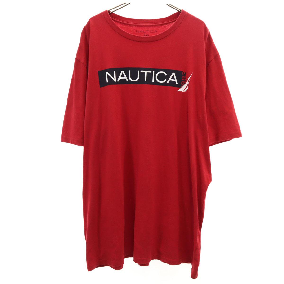 

NAUTICA Short sleeve T-shirt 2XL Red Biggs Men s Used