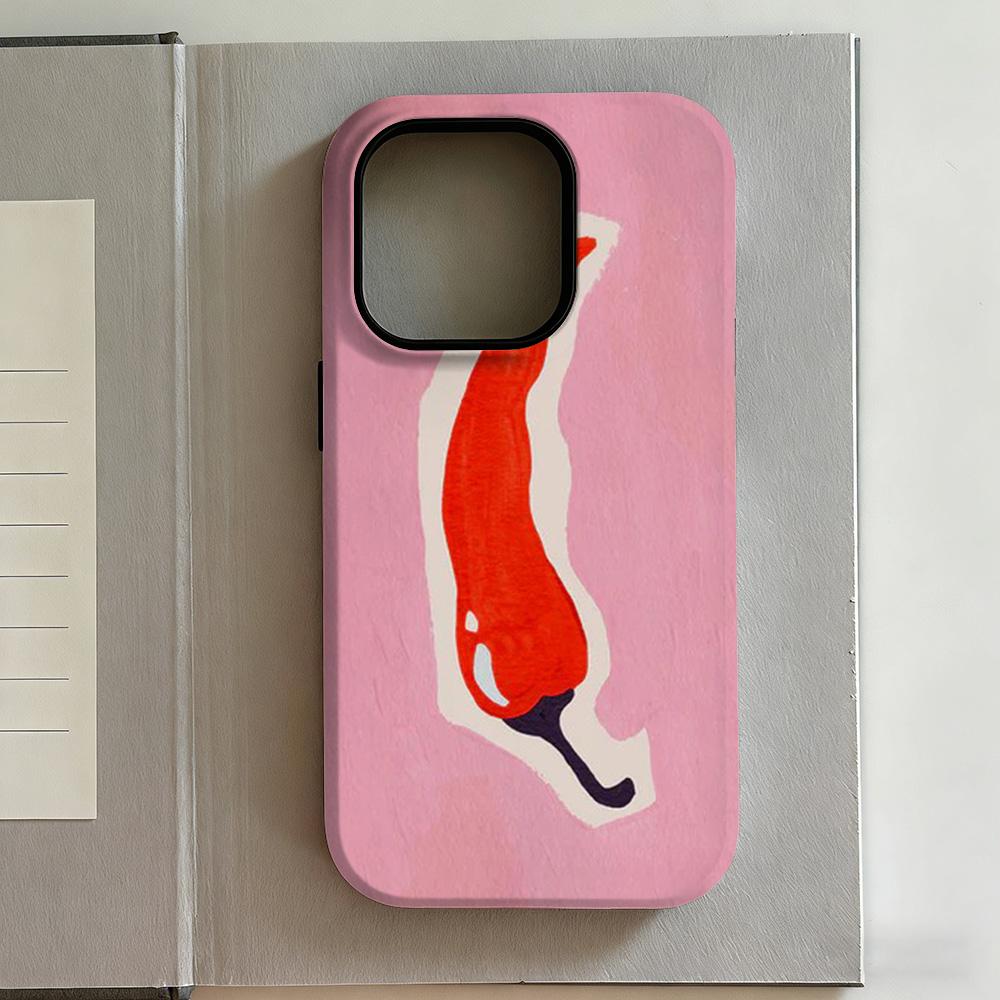 Luxury Y2K Pepper Phone Case for iPhone 17 16e 16 15 14 13 12 11 X XS XR XSMAX 7 8 Air Pro Max Plus Luxury Double-layer