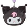 Sanrio Pass Case Pouch Kuromi Polyester Pass Case with Reel Small Item Storage Recommended for ages 15 and up 303305 Face-shaped & Cotton, PVC, Steel,