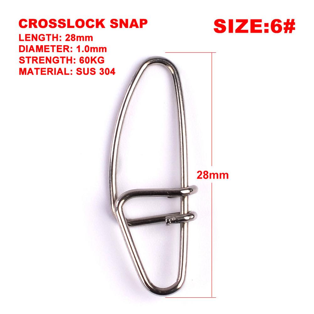 100PCS/Set Stainless Steel Fishing Pin Cross Lock Buckle Lure Bait Pin