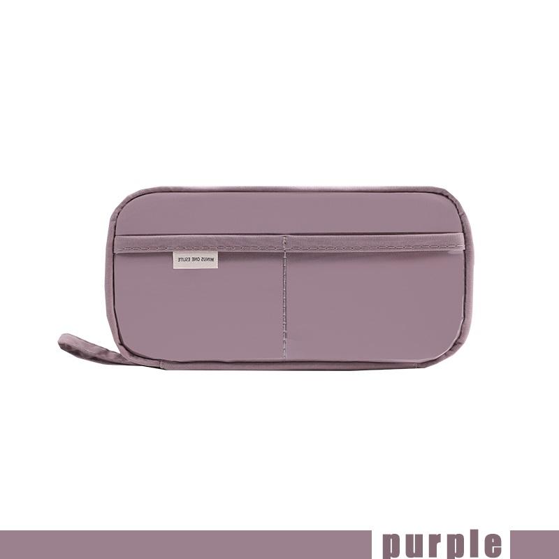 Volcano Layer Pencil Bag Pen Case Transparent Pocket 3 Compartments Handle Storage Pouch for Stationery