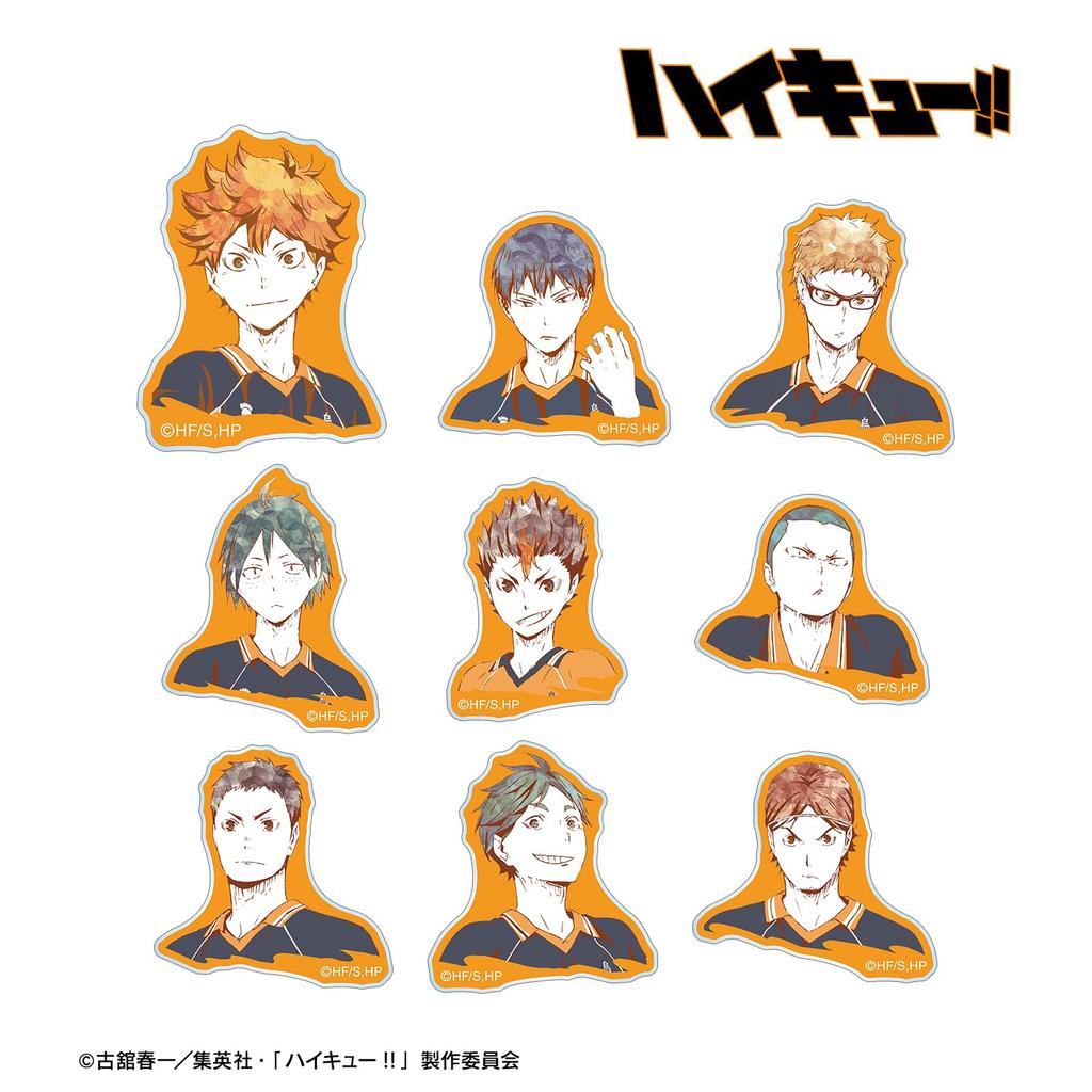 Armabianca Haikyu Trading Ani Art 1st Acrylic Stickers ver.A Size: Approx. 38 X 34 Mm Thickness: 1 Mm Box of 9