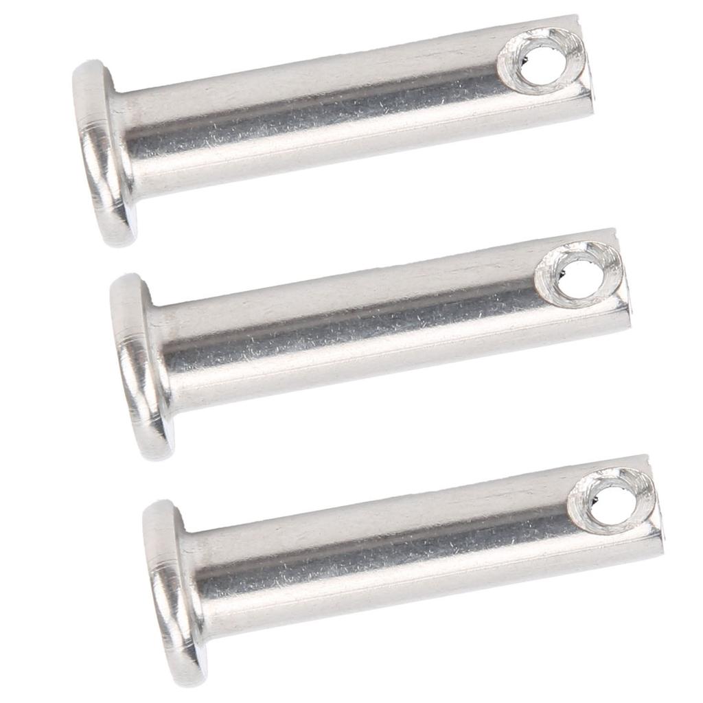 50Pcs Round Clevis Pins Flat Head 304 Stainless Steel Locating Linear Moving Parts M6x25mm