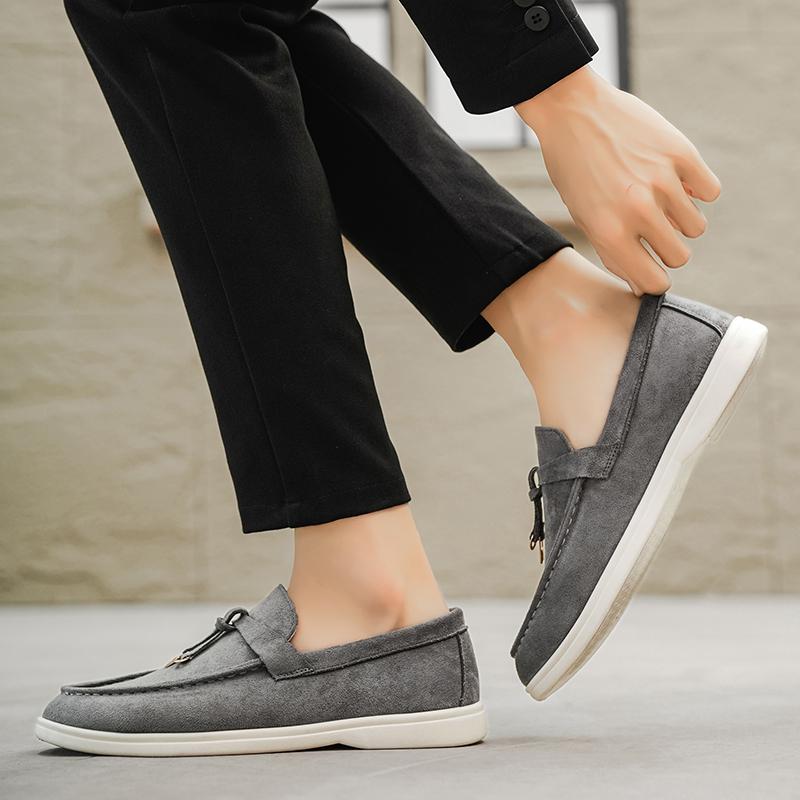 Men's Suede Loafers Casual Boat Shoes Lightweight and Comfortable Fit Driving and Walking Shoe Business Dress Shoes Flat Shoes