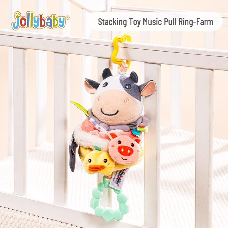 

Jollybaby Soothing Baby Stroller & Crib Hanging Toy with Music Pull Ring