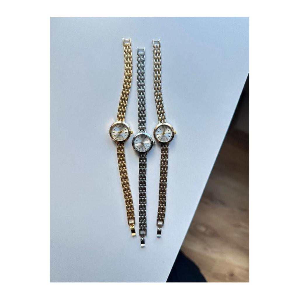 Violette Armbanduhr (Gold)