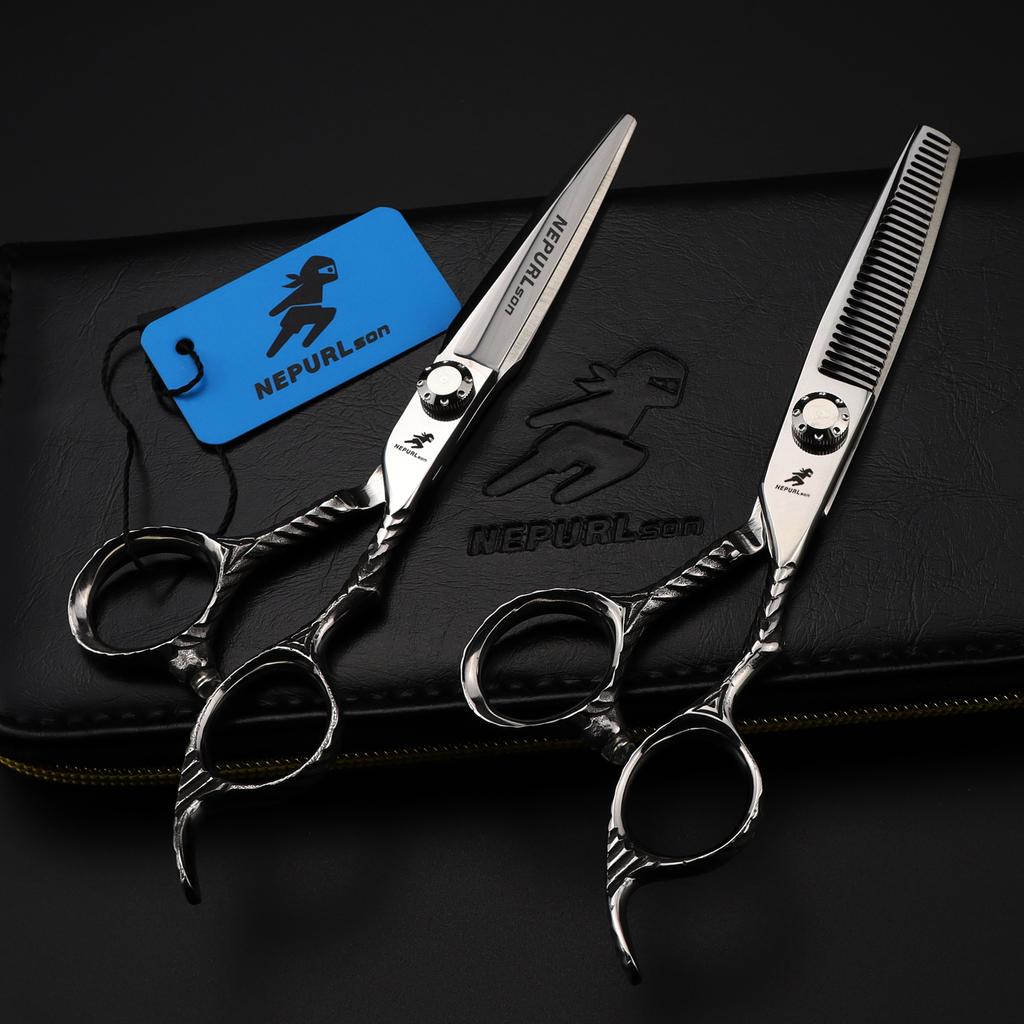 FDMS-12 Silver 6.0 Inch 440C Special Shaped Dimaxi, Hair Scissors, Barber Scissors, Flat Scissors, Bangs Scissors