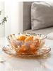 Transparent Glass Fruit Plate Snack Basket Modern Living Room Coffee Table Home Crystal
