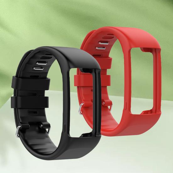 Fashion Silicone Watchband Adjustable Replacement Comfortable Solid Color Watch Strap Band for Polar