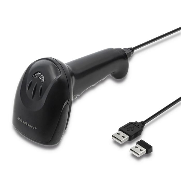Qoltec 1D Barcode Scanner | CCD Matrix | USB | White