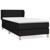 Box Spring Bed with Mattress Black 80 x 200 cm Fabric