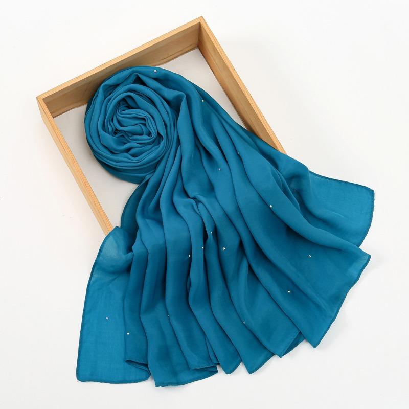 Hot-selling New Mulberry Silk Colored Diamond Versatile Women's Scarf Fashionable Long Thin Breathable Bag Head Long Scarf